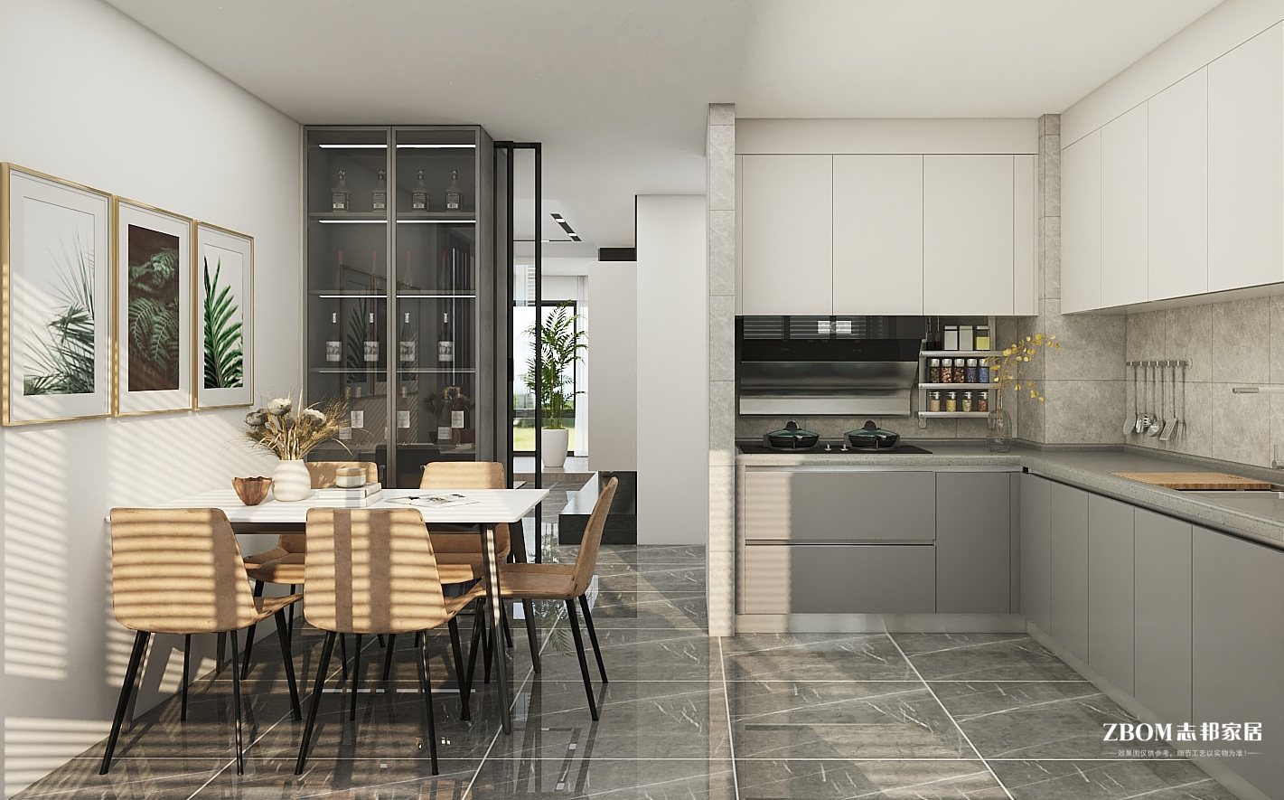 厨房-简约-国产双饰面 - 经典案例详情-志邦家居