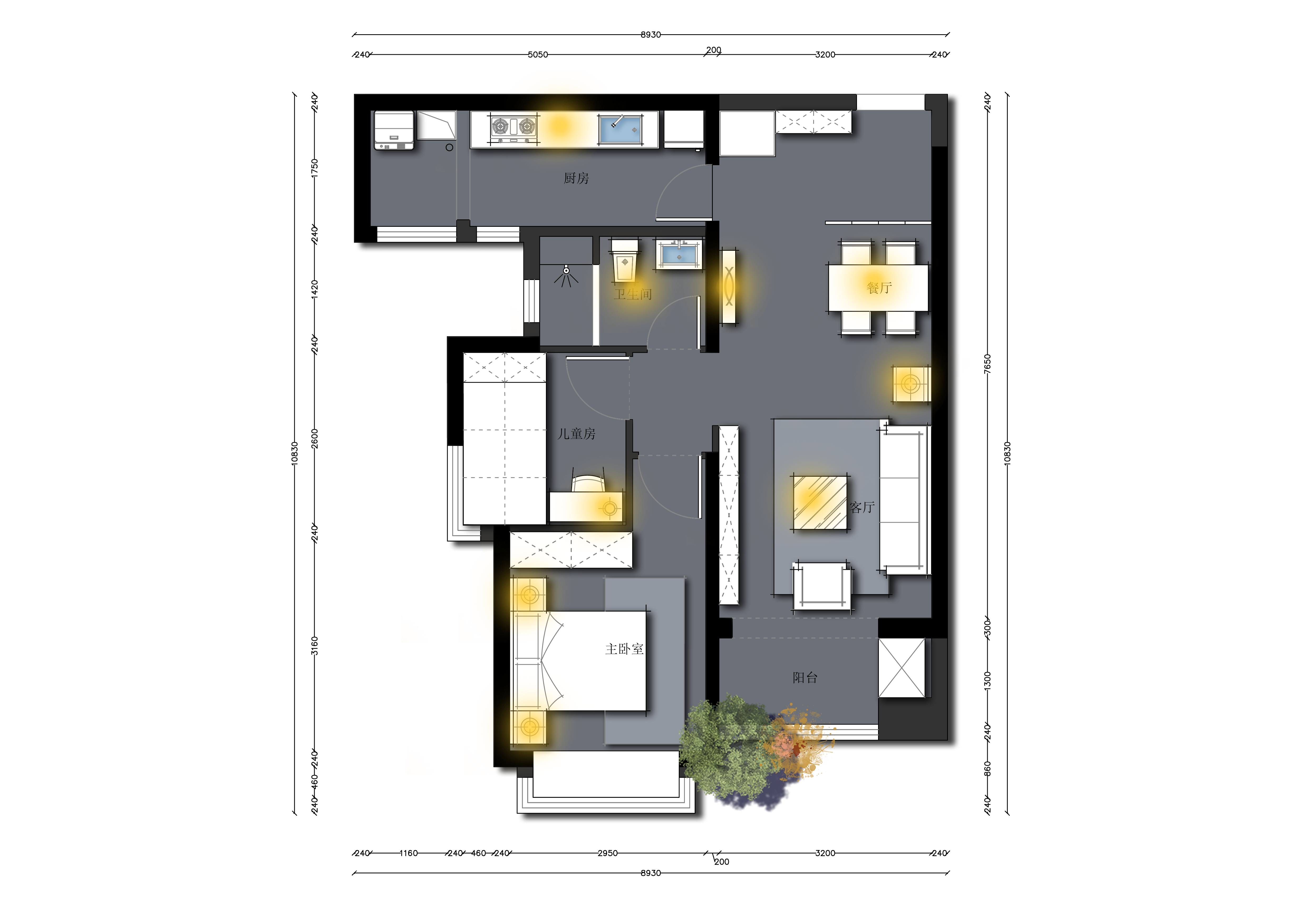 兰州市恒大绿洲兰州恒84m²轻奢 - 经典案例详情-志邦家居